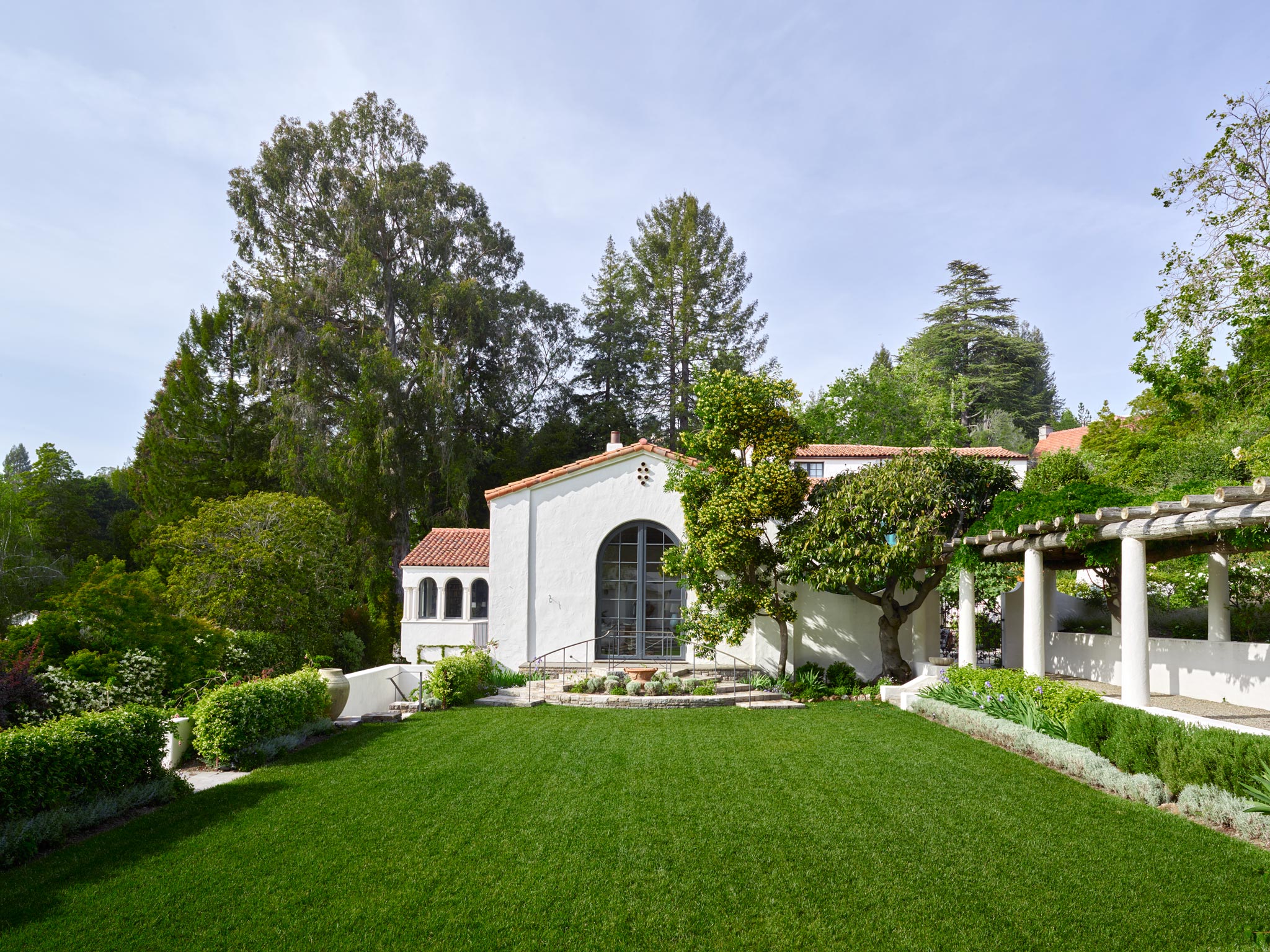 McDuffie Estate in Berkeley exterior view of house and garden