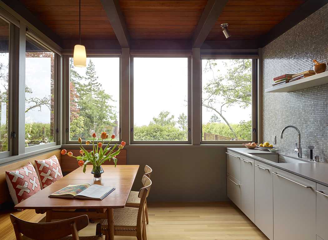 Berkeley Ridge midcentury modern home inside view of kitchen